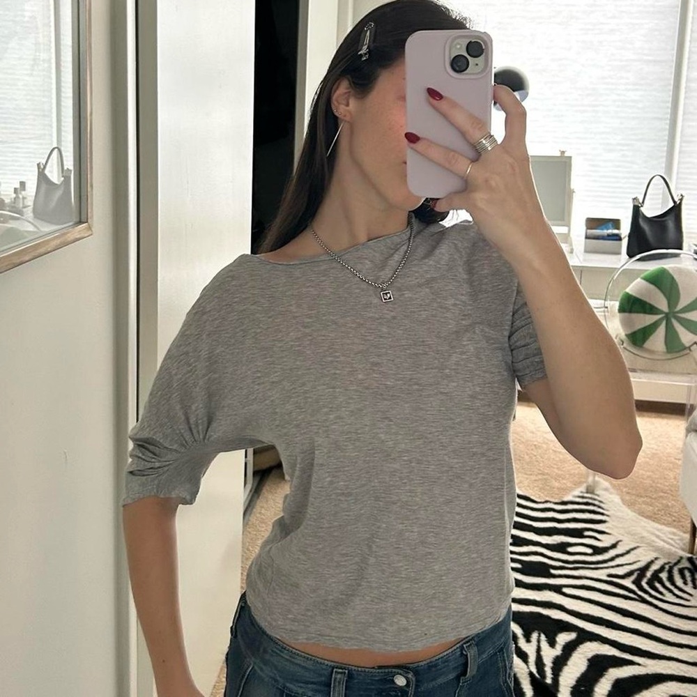 Prada Tee with puff sleeve